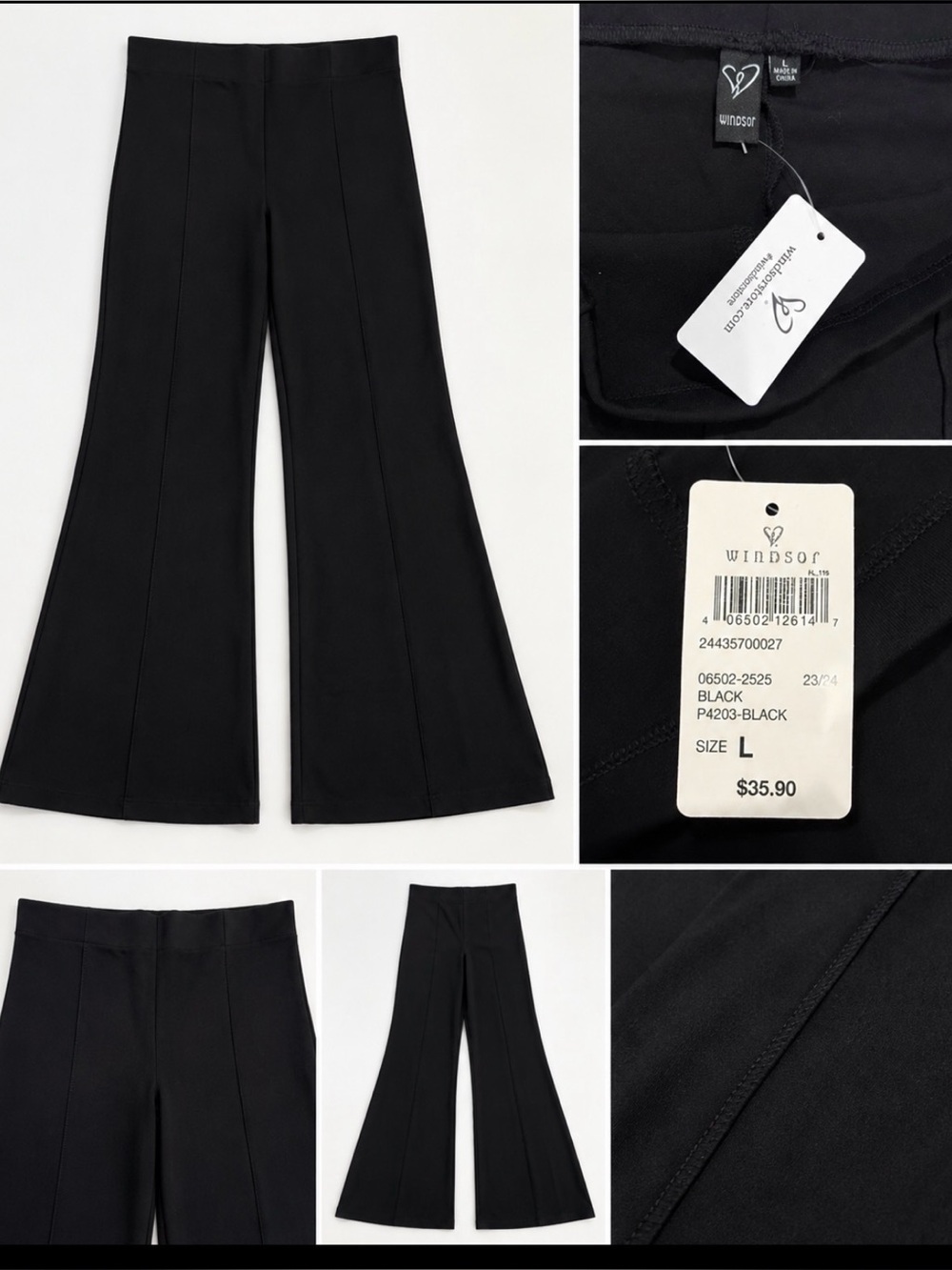 Windsor Elegant Black Trousers
